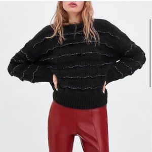 Red faux leather leggings